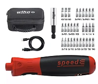 Электрическая отвертка с набором бит в сумке speedE PocketDrive Wiha(45791)