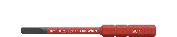 Бита slimBit electric шлиц 3,5 75 мм Wiha (44385)