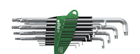 Набор штифтовых ключей TORX® со сферической головкой титаново-серебристых 13 шт. Wiha (40979)