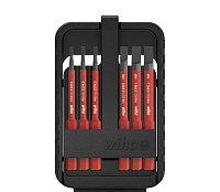 Набор бит slimBit electric slimVario шлиц, 6 шт. в SlimBit box Wiha (43152)