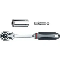 Трещотка с головкой  Gripper и переходником 3/8 Wiha (20783)