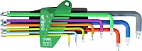 Набор ключей TORX в держателе ProStar, цветные 9 предметов T8-T40 Wiha (46556)