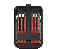 Набор бит slimBit electric slimVario шлиц, Pozidriv, 6 шт. в SlimBit box Wiha (43157)