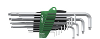 Набор штифтовых ключей TORX® титаново-серебристых 13 шт. Wiha (39104)